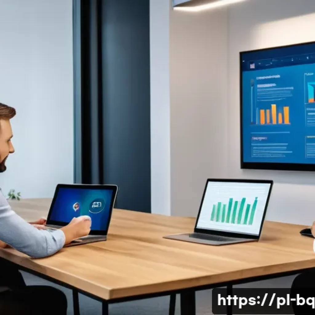 고객 피드백 시스템 구축의 변화 관리 - A modern office meeting scene in Warsaw, Poland, showing a diverse team of professionals gathered ar...
