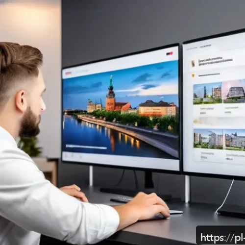 Home 32 고객 피드백을 통한 경쟁력 강화 전략 - A modern Polish e-commerce office scene showing a diverse team of professionals analyzing detailed c...